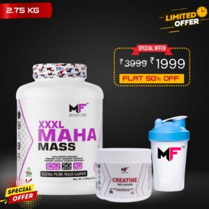 XXXL Maha Mass + Creatine + Sipper (Combo Offer)