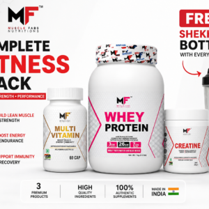 special combo: musclefabs whey protein 1kg + free multi-vitamin +free creatine 250gm + free shaker bottle