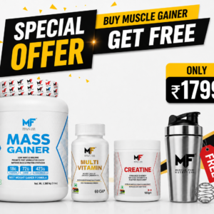 Muscle Fabs Mass Gainer Combo Offer | Buy Mass Gainer & Get FREE Creatine, Multivitamin & Premium Shaker | Weight Gain & Muscle Building Supplement
