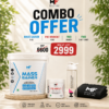 Muscle Fabs Mass Gainer 5kg Combo | Pre-Workout 300g + Free Gym Shaker + Free Gym T-Shirt | High Protein Weight Gainer for Muscle & Strength